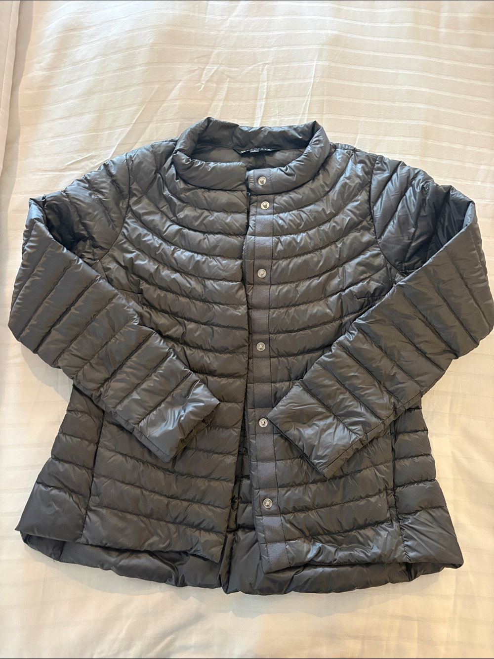 Athleta Lightweight Quilted Packable Puffer Jacket - Gray